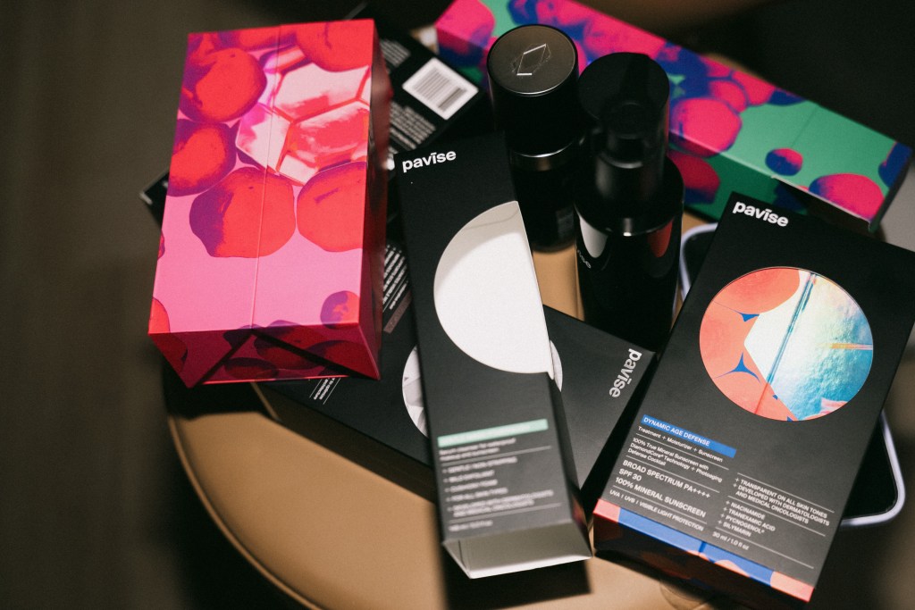 Pavise bioadaptive skincare products designed for environmental skin protection